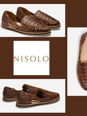 Nisolo Men's Brown Huarache Sandal 2.0 Sz 10.5